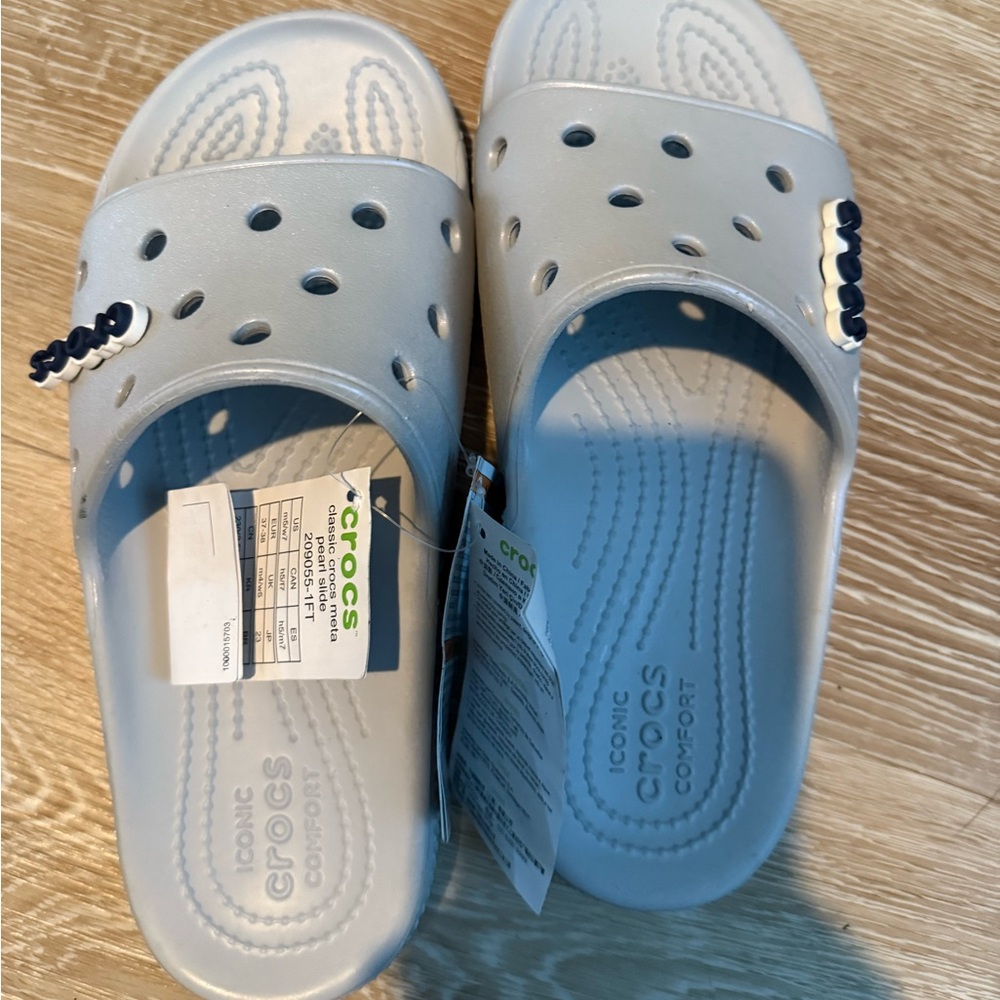Class is Crocs Meta Pearl Slides